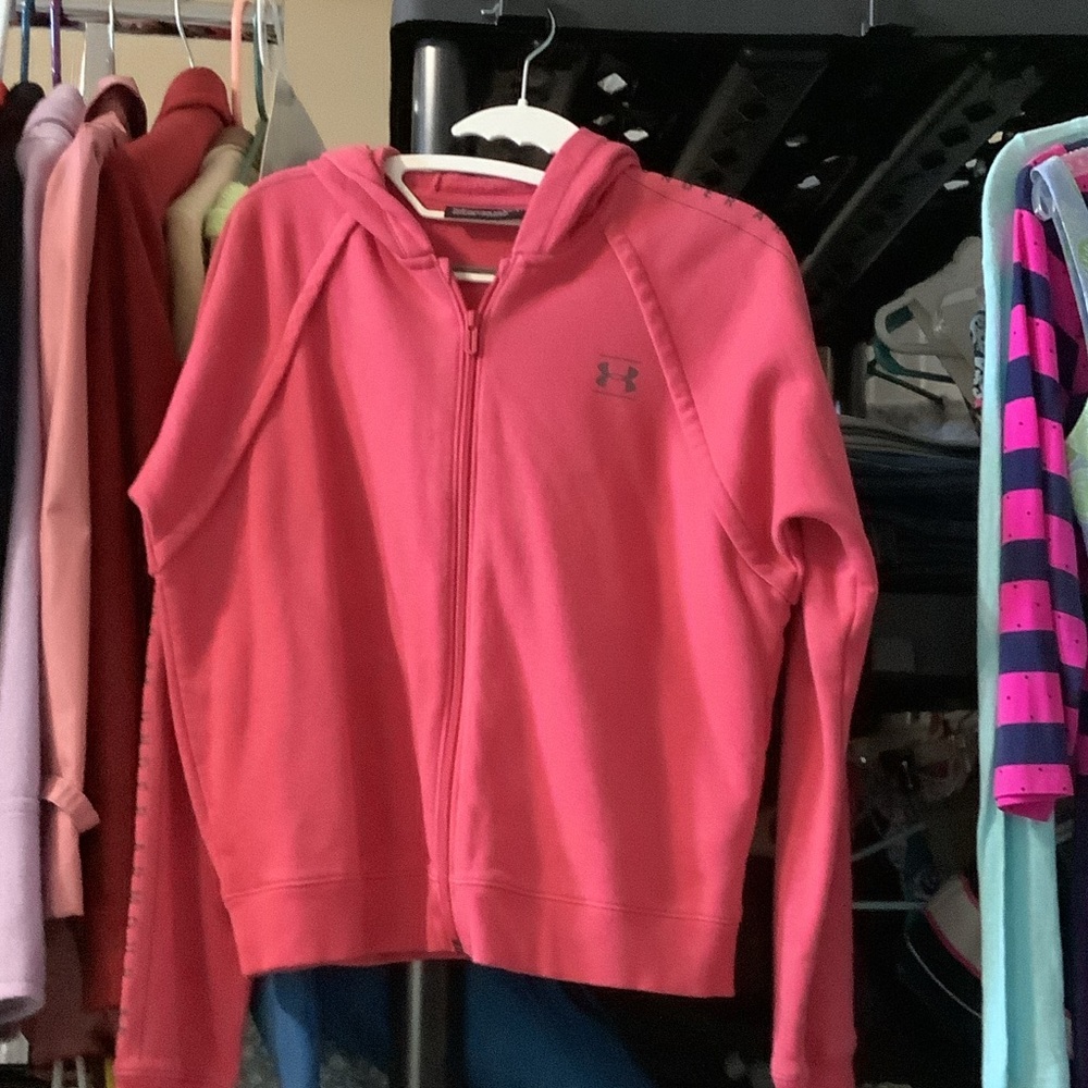 Under Armour Dusty‎ pink Full-Zip Hoodie, loose, Small